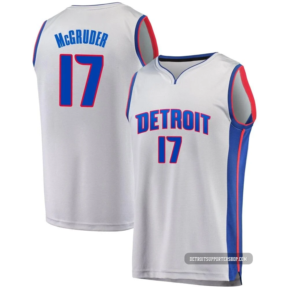 Rodney McGruder ＃17 Detroit Pistons Fast Break Alternate Jersey - Statement Edition - Men's Gray