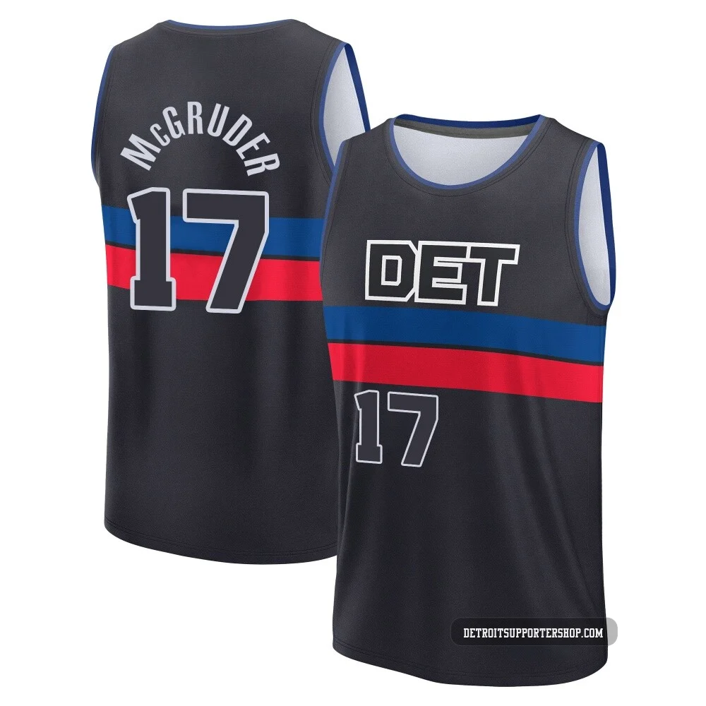 Rodney McGruder ＃17 Detroit Pistons Fast Break Black Statement Edition Jersey - Youth 2024/25