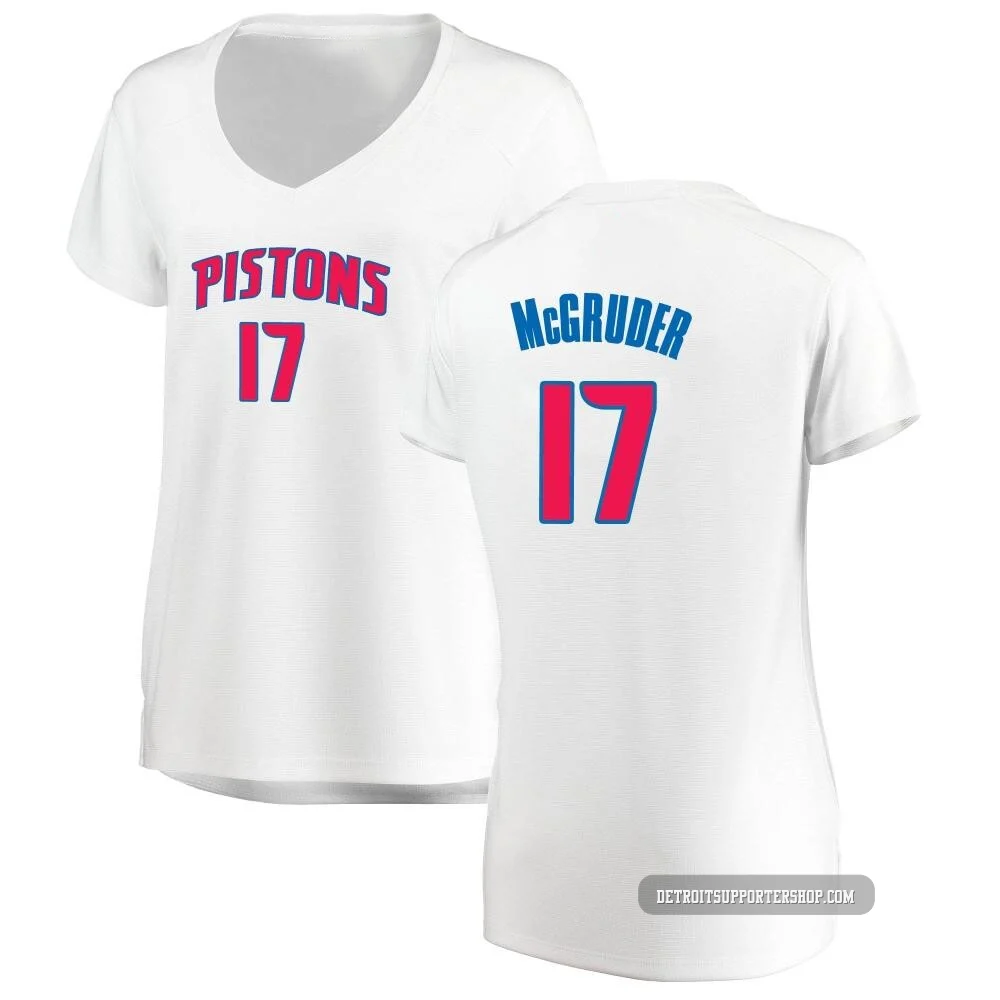 Rodney McGruder ＃17 Detroit Pistons Fast Break Jersey - Association Edition - Women's White