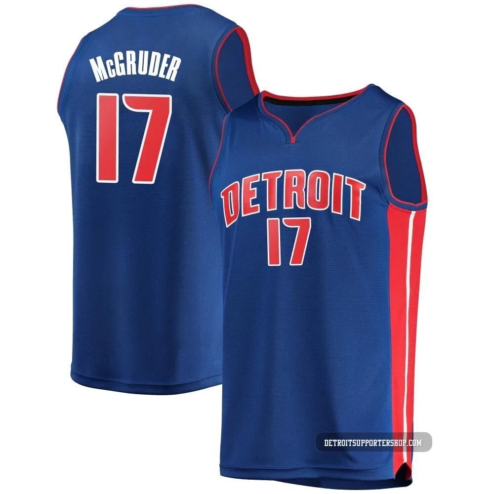 Rodney McGruder ＃17 Detroit Pistons Fast Break Jersey - Icon Edition - Men's Blue