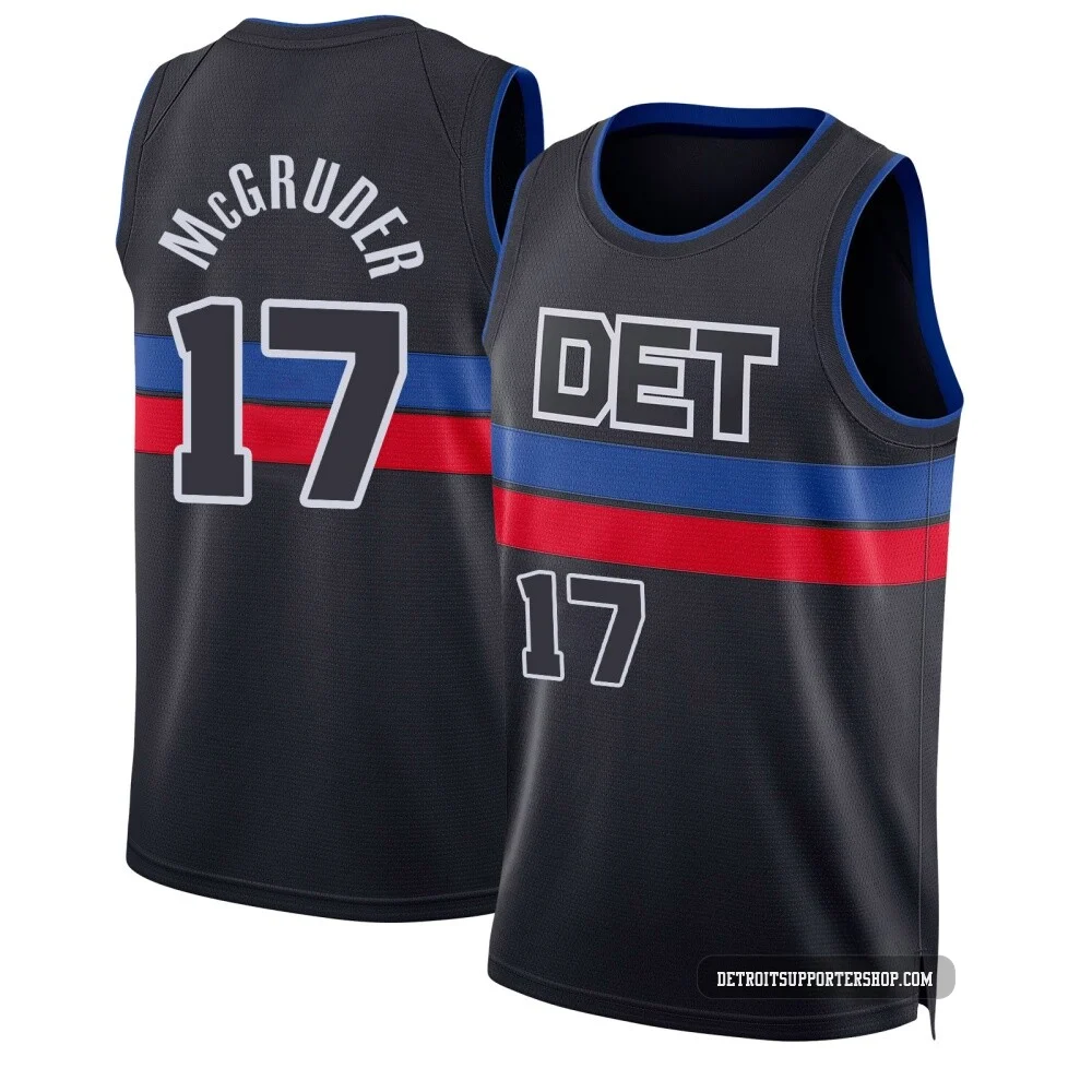 Rodney McGruder ＃17 Detroit Pistons Swingman Black Statement Edition Jersey - Youth 2024/25