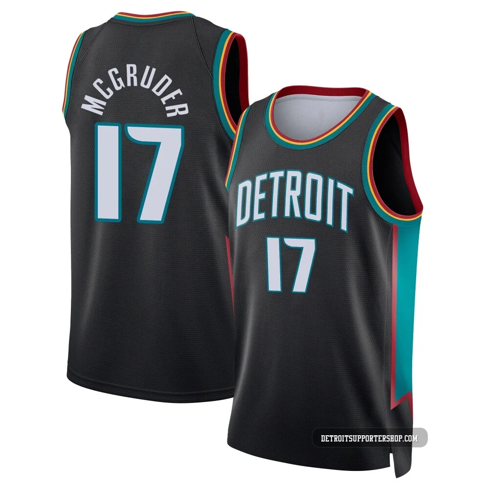 Rodney McGruder ＃17 Detroit Pistons Swingman Charcoal City Edition Jersey - Men's 2025/26