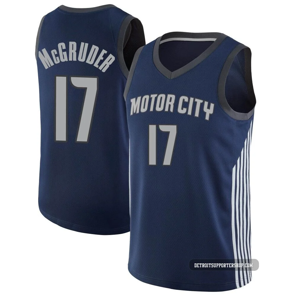 Rodney McGruder ＃17 Detroit Pistons Swingman Jersey - City Edition - Youth Navy