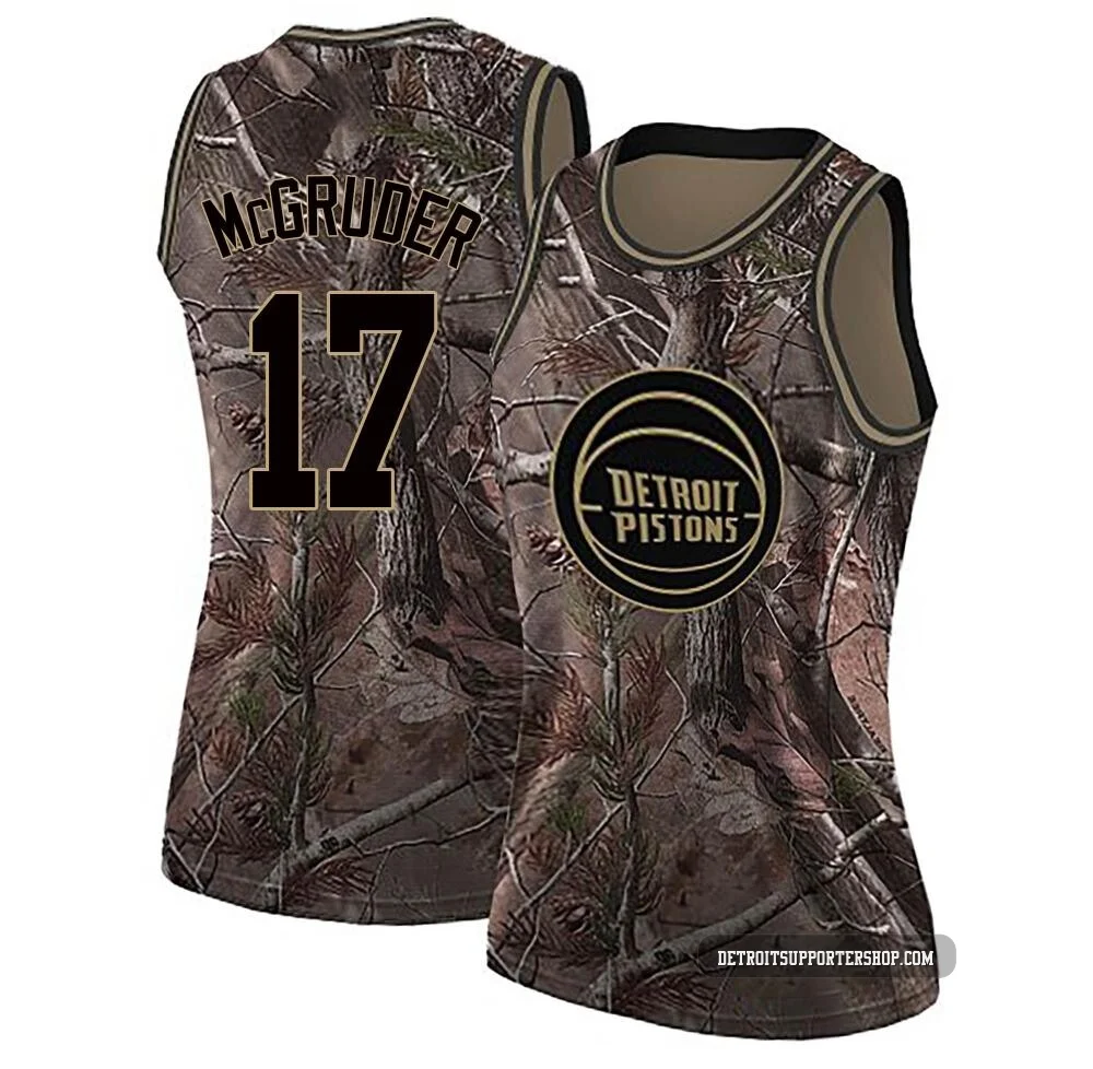 Rodney McGruder ＃17 Detroit Pistons Swingman Realtree Collection Jersey - Women's Camo
