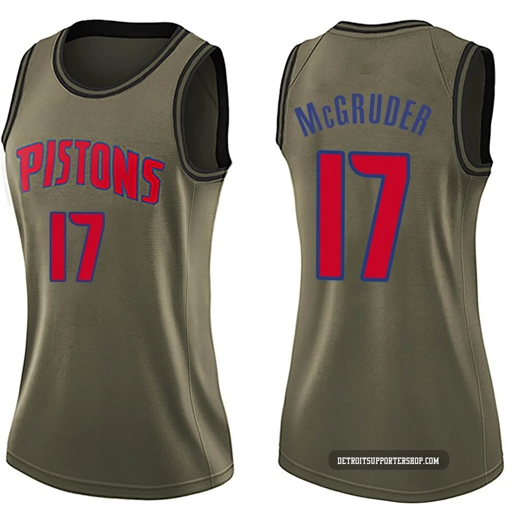 Rodney McGruder ＃17 Detroit Pistons Swingman Salute to Service Jersey - Women's Green