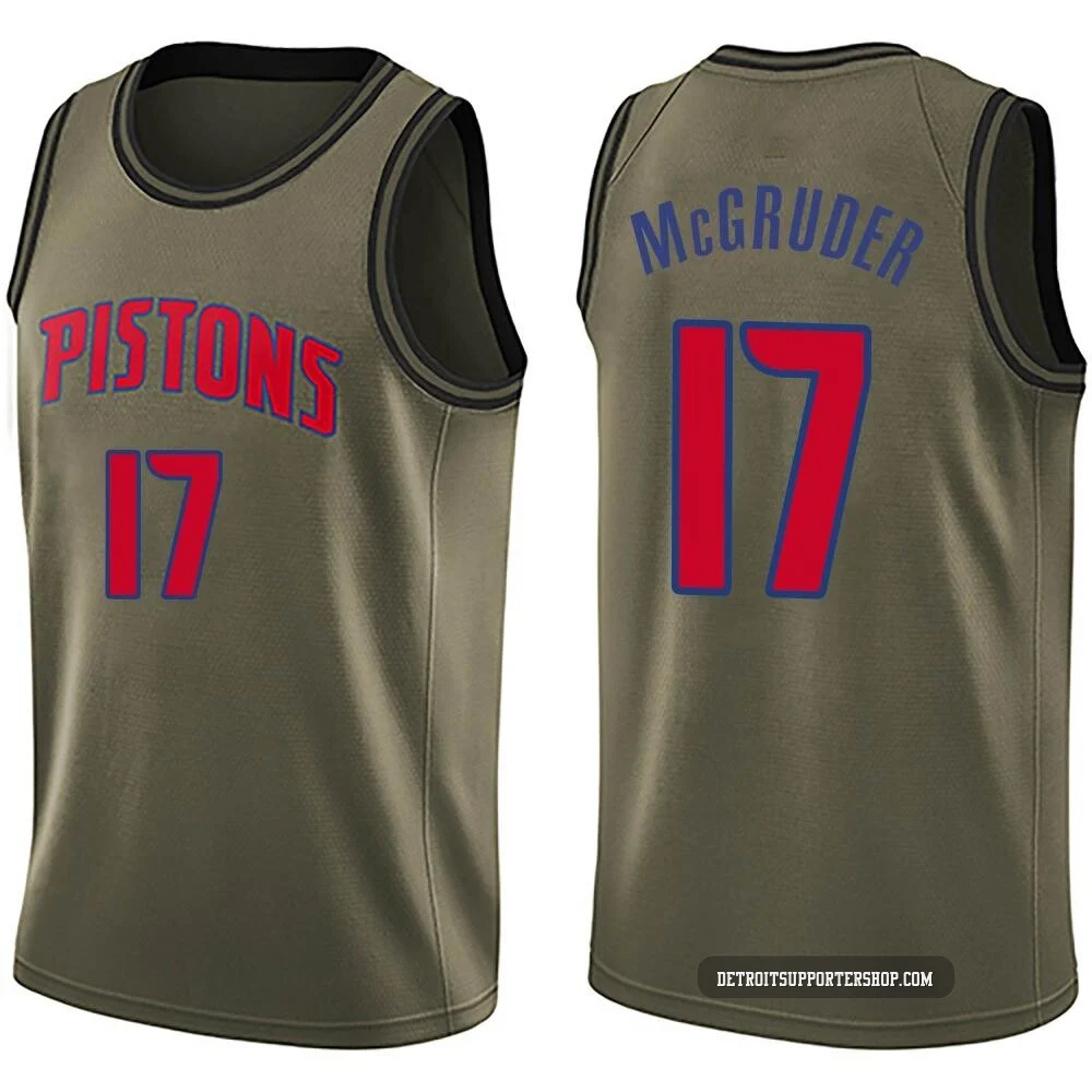 Rodney McGruder ＃17 Detroit Pistons Swingman Salute to Service Jersey - Youth Green